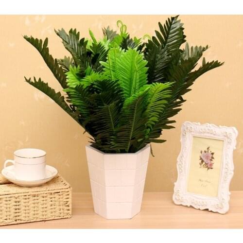1 Bunch 18 Heads Artificial Silk Plants Cycas Palm Tree Garden Home Decoration