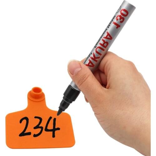 1PCS Animals Ear Tag Marker Pen Dedicated Ear Tag Number Permanent Non-deformation Marker Pen To Oily Pen Farming Equipments