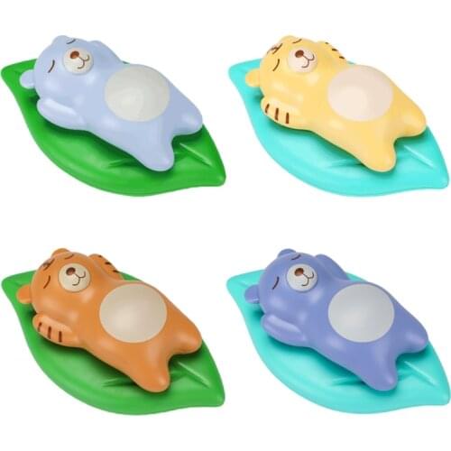 1Pc Mini Cute Leaf Bear Wind-up Playing in the Water Bathroom Toy for Kids Ages0-3 Birthday Gifts Swimming Pool