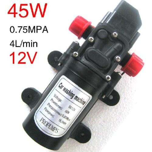 12V DC 45W high pressure electric diaphragm pump pressure switch Self-Priming water pump, Car washing machine,sprayer pump