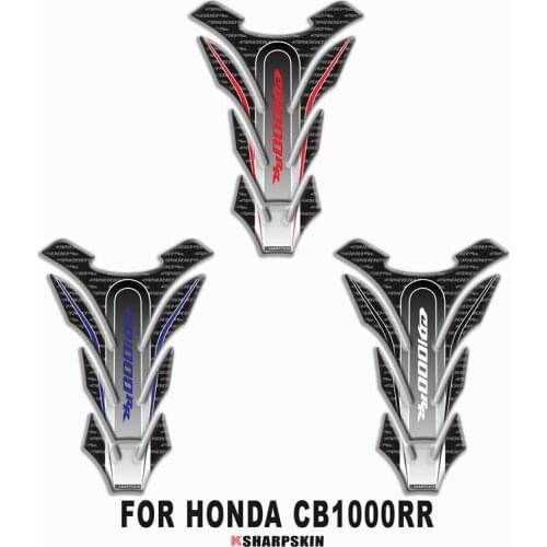 Motorcycle 3D fuel tank pad sticker protective decorative decal For HONDA CB1000RR Fish Bone Stickers