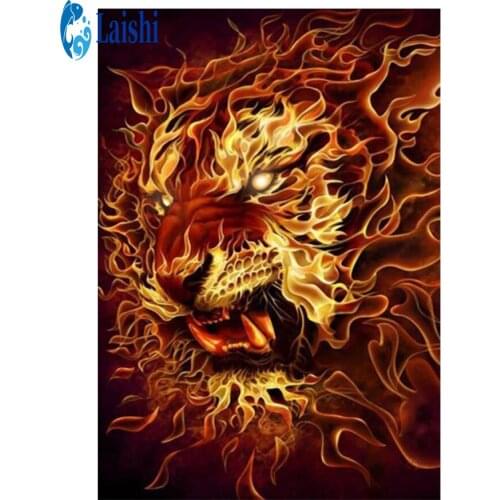 5D DIY Diamond Painting Doodle tiger Full Square/Round Drill Diamond Embroidery Cross Stitch Rhinestone Mosaic Home Decor pictur
