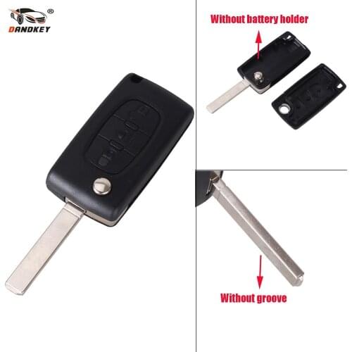 Dandkey VA2 CE523 3Button Remote Flip Key Shell Case Cover For Citroen C2 C3 C4 C5 C6 C8 For Peugeot Xsara Picasso Key Shell