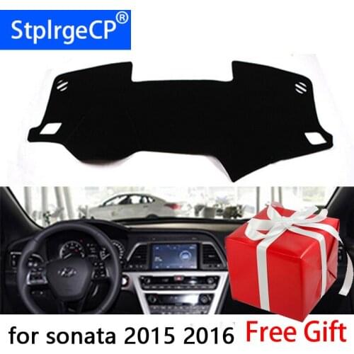 For Hyundai 9th Sonata 2015-2018 Car Styling Dash Mat Dashmat Dashboard Sticker Cover Sun Shade Dash Board Cover Carpet