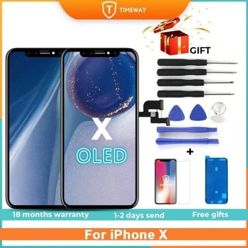 For iPhone X OLED With 3D Touch Digitizer Assembly No Dead Pixel LCD Screen Replacement Display For iPhone X LCD with Gifts