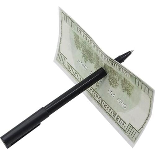 Hot Sale Magic Trick Ball Pen Brand Black Magician Toy Thru Bill Penetration Dollar Bill Pen Trick
