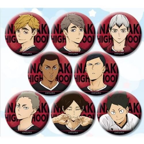 Cool Haikyuu!! Brooches School Volleyball Syouyou 58 mm Iron Badges