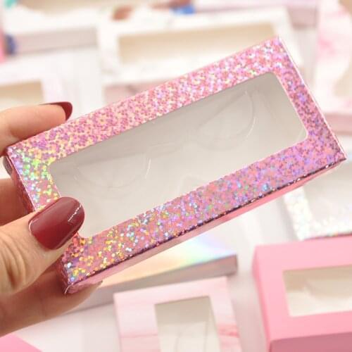 Wholesale20/30/100ps lashes box soft paper eyelashes packaging for 5D mink eyelashes paper box with tray Makeup Bulk Vendors