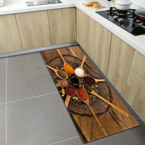 Kitchen Carpet Condiments Entrance Doormat Home Bedroom Living Room Floor Decoration Rug Bathroom Balcony Hallway Anti-Slip Mat