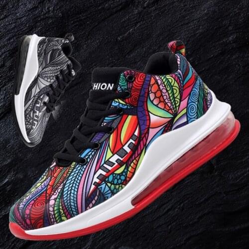 Fashion Air Cushioning Basket Sport Homme Rubber Platform Sneakers For Male Wear-resistant Non-slip Size 38-46 Basketball Shoes