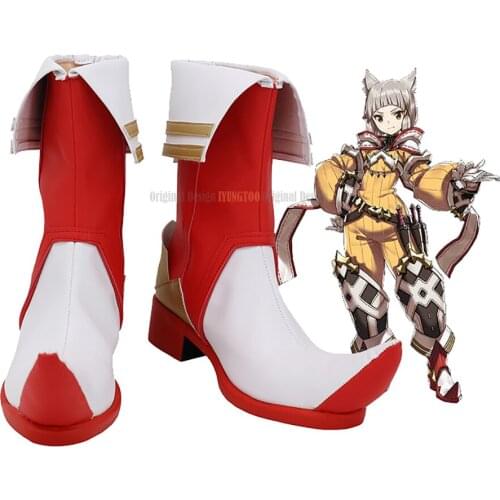Xenoblade 2 Niyah Cosplay Boots Customized Leather Shoes Custom Made Any Size