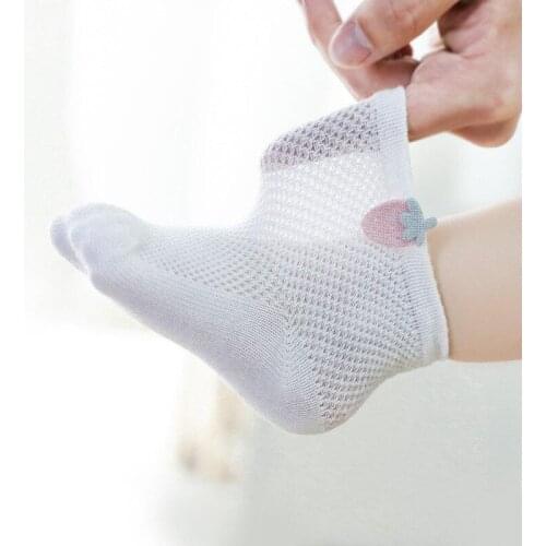 3Pairs/lot Summer Mesh Thin Cotton Baby Socks