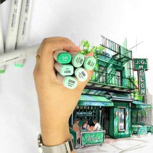 Finecolour EF100 Double-headed Alcohol Ink Sketch Marker Pen Set Manga Drawing Art Markers