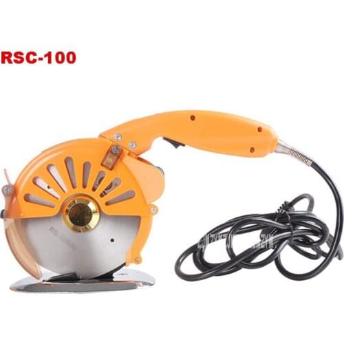 New Arrival RSC-100 Electric Round Knife Cutting Machine Push-type Cloth Cutting Machine 110v-240v 3.6-200W 600-1200RPM 0-27MM