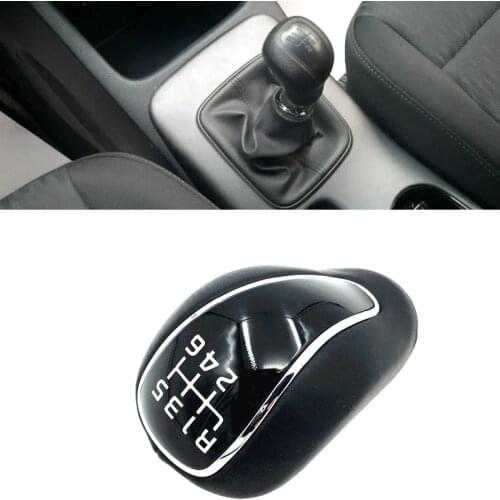 Brand New Black Leather Manual Stick Gear Shift Knob Lever Shifter 6-Speed For Kia Forte Cerato K3 2012-2016