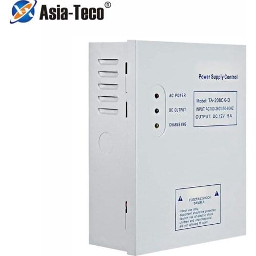 AC 110~240V Door Access Control System Switch Power Supply Time Delay Max 15 Second Frequency Power DC12V 5A 50W