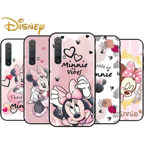 Pink Minnie Cartoon Cute for OPPO Realme V15 X5 X3 X50 X7 X2 C17 C11 C3 C2 7 7i 6 6S 6i 5 Narzo 20 Pro Black Phone Case