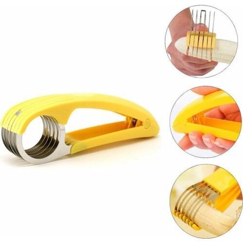 1 Pc Banana Slicer Chopper Fruit Cutter Cucumber Salad Vegetable Peeler New Cooking Tool Home Creative Kitchen Accessories