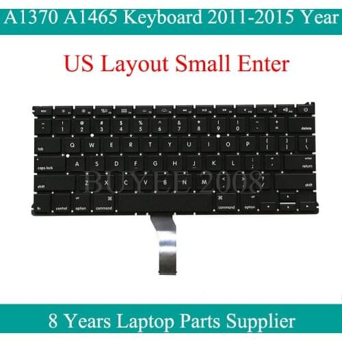 Laptop Replacement A1370 Keyboard For Macbook Air 11.6" 1370 A1465 US Keyboard 2011 2012 2013 2014 2015 Small Enter