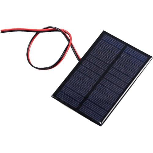 1PCS 6V 0.6W Solar Panel With 30CM Wire Mini Solar System DIY For Battery Cell Phone Charger