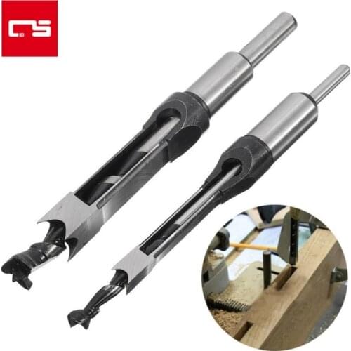 Twist Drill Bits HSS Square Hole Saw Auger Mortise Chisel Wood Openner Hole Woodworking Drill Tools Kit Core Drill Bit