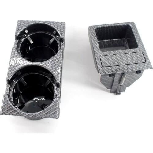 Car Styling Front Center Console Drink Cup Holder + Coin Holder Tray Replacement 51168217953 for BMW 3Series E46 1999-2005