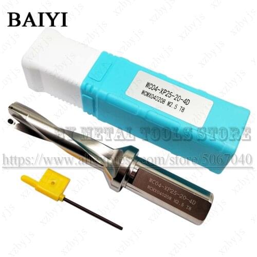 WC C25 4D 20 Indexable U Drill Type WC-20-4D-C25 Violent drill bit For WCMX04 WCMT04 Inserts U Drilling Indexable Insert Drills