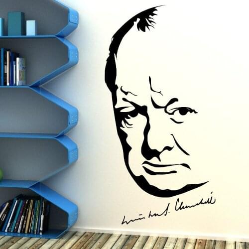 WINSTON CHURCHILL Vinyl Wall Art Sticker Decal Mural Mural adesivo de parede wallpaper Fashion Vinyl Wall Stickers D564