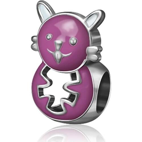 NEW 100% 925 Sterling Silver Charm 1:1 Original Authentic Classic Rabbit Of The Zodiac Retro Elegant Women Jewelry 11061-11080