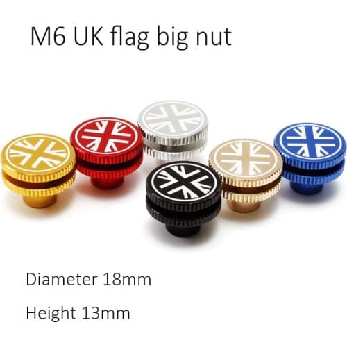 1 pcs Aceoffix Bike M6 Nut for Brompton Seat Post Clamp Mudguard Screw shock absorber m6 aluminum alloy