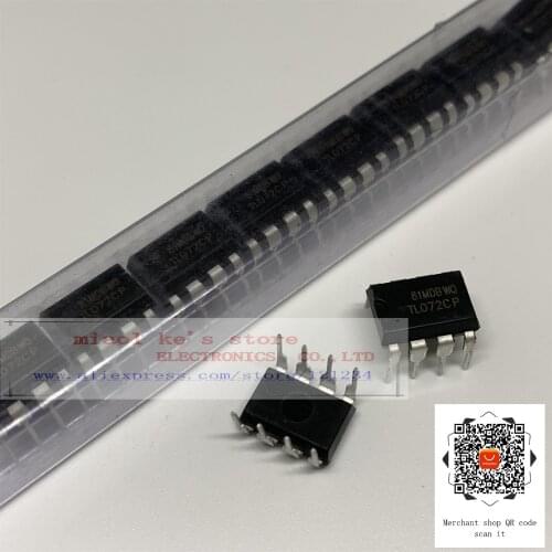 [ 10pcs ]100%New original; TL072 TL072CP TL072CPE4 - IC OPAMP JFET 2 CIRCUIT 8DIP
