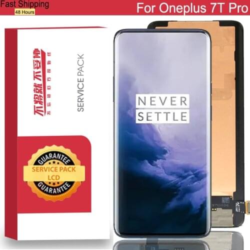 100% Original 6.55'' Amoled LCD with frame for Oneplus 7T Pro Display Touch Screen Digitizer One Plus 7T Pro Repair Parts