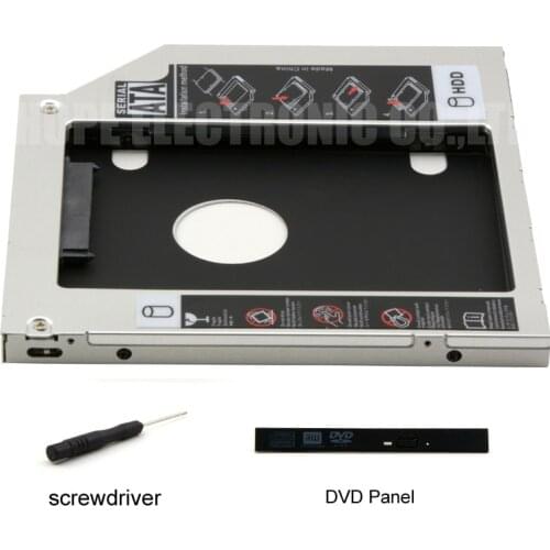 12.7mm Thickness Universal Aluminum SATA 3.0 2nd HDD Caddy SSD HDD Case Enclosure DVD-ROM Optibay