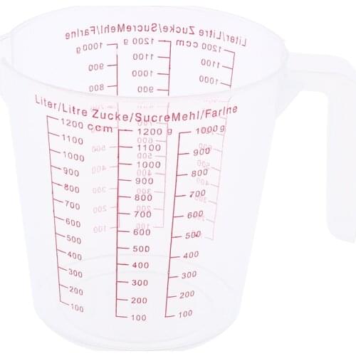 1200 ml Measuring Cup Plastic Graduated Liquid Measuring Cups Cooking Baking Measuring Tool