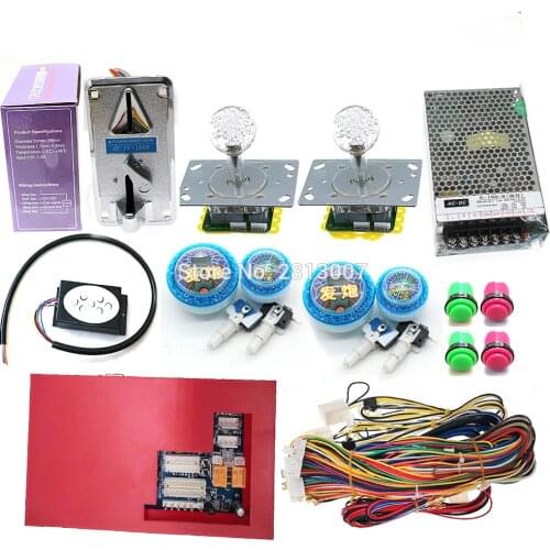 2 players fishing game DIY kit 20 in 1 game PCB board coin acceptor joystick button wires for arcade game casino games machine