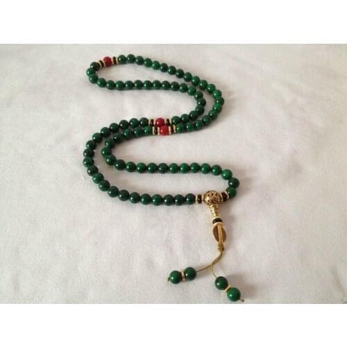 34 "10mm//artificial malachite Tibetan Buddhism in Tibet Buddha worry prayer beads Myra