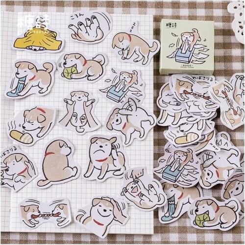 45 Pcs/Set Lovely Shiba Dog Decorative Mobile Sticker DIY Scrapbooking Stationery Planner Stickers