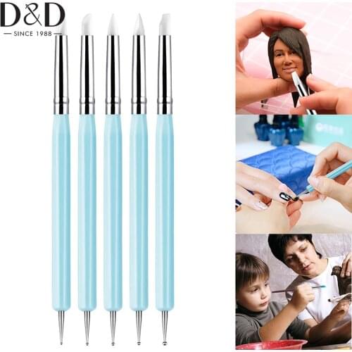 5Pcs Clay Sculpting Tool Modeling Dotting Tool& Pottery Craft Pen use for DIY Handicraft Shaping Carving Tools