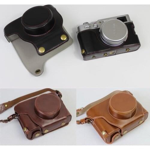 High Quality PU Leather Camera Case Bag Grip strap for FUJIFILM Fuji X100F X100V