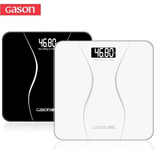New Arrive GASON A2 180kg Black White Floor Scales Bathroom Scale Digital Body Human Weight Electronic Body Weight Scales