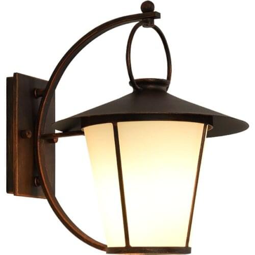 Funnel shaped Korean style door lighting,waterproof wall lamp,2 colors 220v use bulb,Oriental style Basket Barn shaped