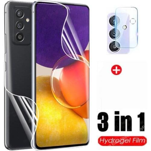 3 in 1 Hydrogel Film For Samsung Galaxy A82 Screen Protector & Camera Lens For Svmsung A 82 A826 Protective Film Not Glass