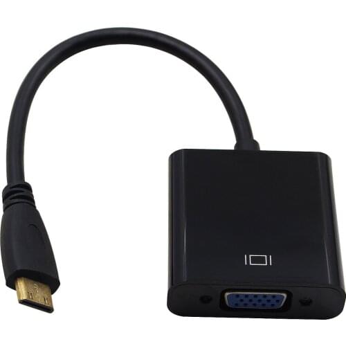 Mini HDMI To VGA Video Converter Adapter Cable For Digital Camcorder Camera