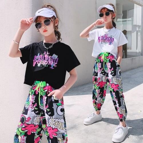 Cool Children Clothing 2021 summer Teenage Girls Clothes Top+Pant Outfit Kids Clothes Girl Sport Suit for Girls Clothing Set