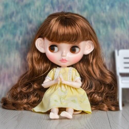 Blyth Doll Blyth Matte Face Frosted White Skin 1/6 BJD Ball Jointed Doll Custom Dolls for Girl Gift for Doll Collection