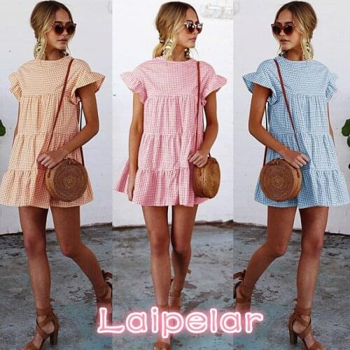 Летние платья в клетку Laipelar China At AliExpress