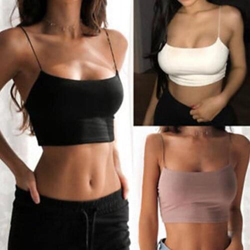Sexy Tank Top Black Halter Crop Tops Women Summer Camis Backless Camisole Fashion Casual Tube Top Female Sleeveless Cropped Vest