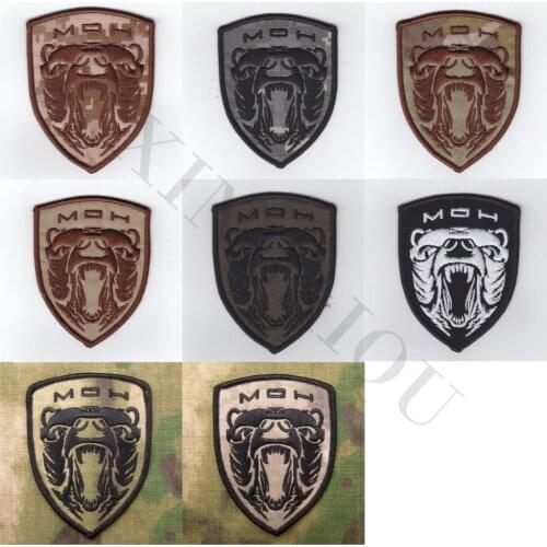 Embroidery Patch MOH Medal Of Honor GRIZZLY Military Tactical Morale Hook On
