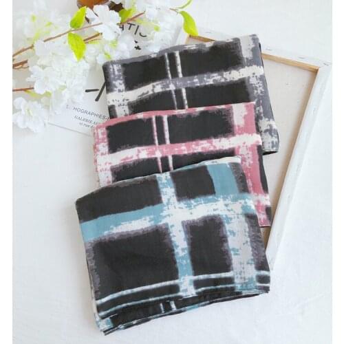 2019 New Autumn Cotton Plaid Print Scarves Shawls Long Geometry Pattern Muslim Muffler Hijab Wrap 10pcs/LOT Wholesale