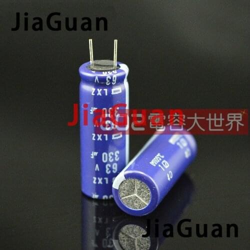 20pcs NEW NIPPON LXZ 63V330UF 10x30MM electrolytic capacitor NCC 330UF 63V lxz CHEMI-CON 330uF/63v Ultra Low Impedance